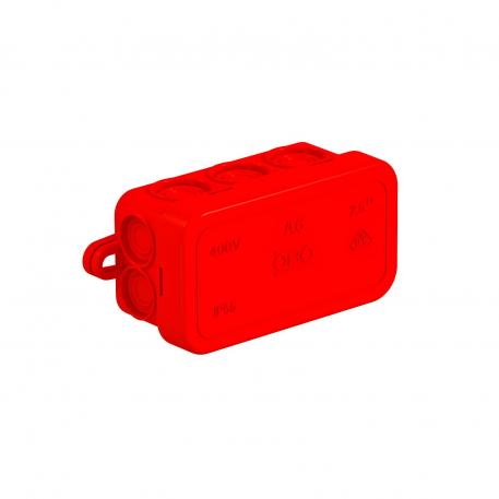 Caixa de derivação A 6 69x32x30 | 10 | IP55 | 6 entradas para cabos com diâmetro de 5-14 mm 4 entradas para cabos com diâmetro de 5-9 mm | vermelho