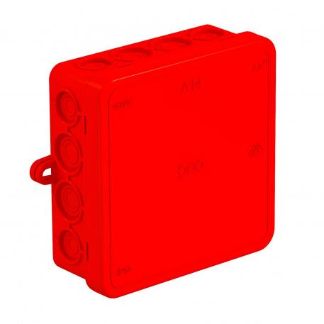 Caixa de derivação A 14 90x90x35 | 16 | IP55 | 8 entradas para cabos com diâmetro de 5-14 mm 8 entradas para cabos com diâmetro de 5-11 mm | vermelho