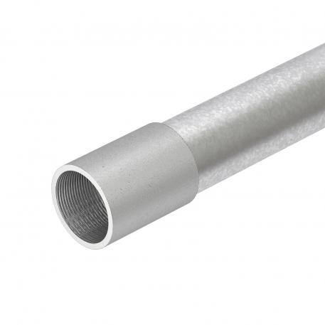 Tubo metálico galvanizado por imersão a quente após maquinação, com rosca 25 | 3000 | 1,5 | M25x1,5