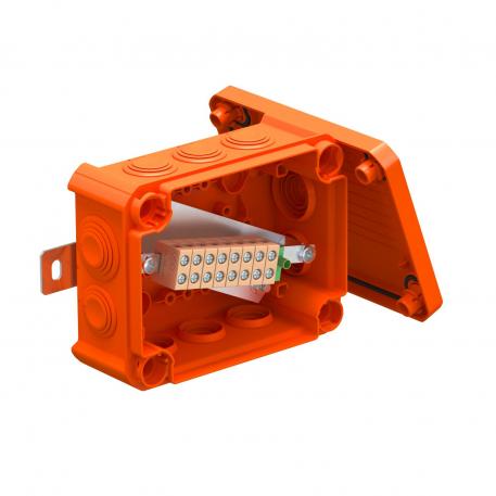 FireBox T100 com bucins cónicos, para dados, 4x8 136x102x57 | 10 | IP66 | 8 x M25 2 x M32 | cor de laranja; RAL 2003
