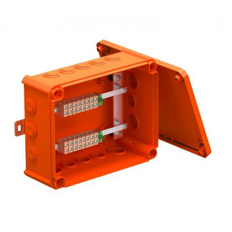 FireBox T250 com bucins cónicos, para dados, 4x16 225x173x86 | 10 | IP66 | 9 x M25 7 x M32 | cor de laranja; RAL 2003