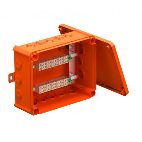 FireBox T250 com bucins cónicos, para dados, 4x24 225x173x86 | 10 | IP66 | 9 x M25 7 x M32 | cor de laranja; RAL 2003