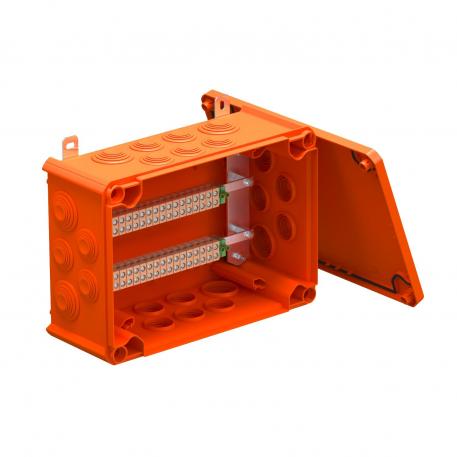 FireBox T350 com bucins cónicos, para dados, 4x32 267x182x110 | 10 | IP66 | 16 x M32 8 x M40 | cor de laranja; RAL 2003